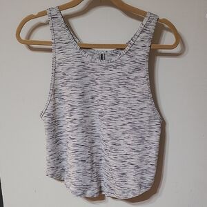 Lululemon Rush Hour Black and White Cropped Tank Top Size Medium